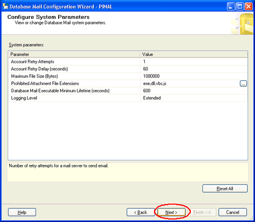 Configure System Parameters.